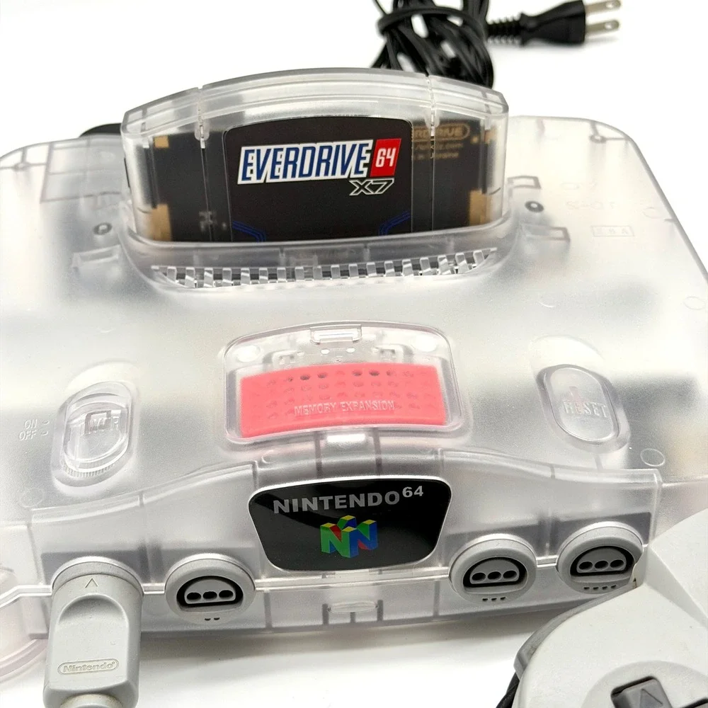Nintendo 64 N64 Custom Clear Console HDMI 64 X7 Expansion Pak Gray